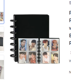 Photocard Binder 3 Inch Photocard Holder Book Sleeves with 30Pcs Inner Pages Idol Album Business Cards Collect 6 Ring Photo Protectors hold 240 Cards